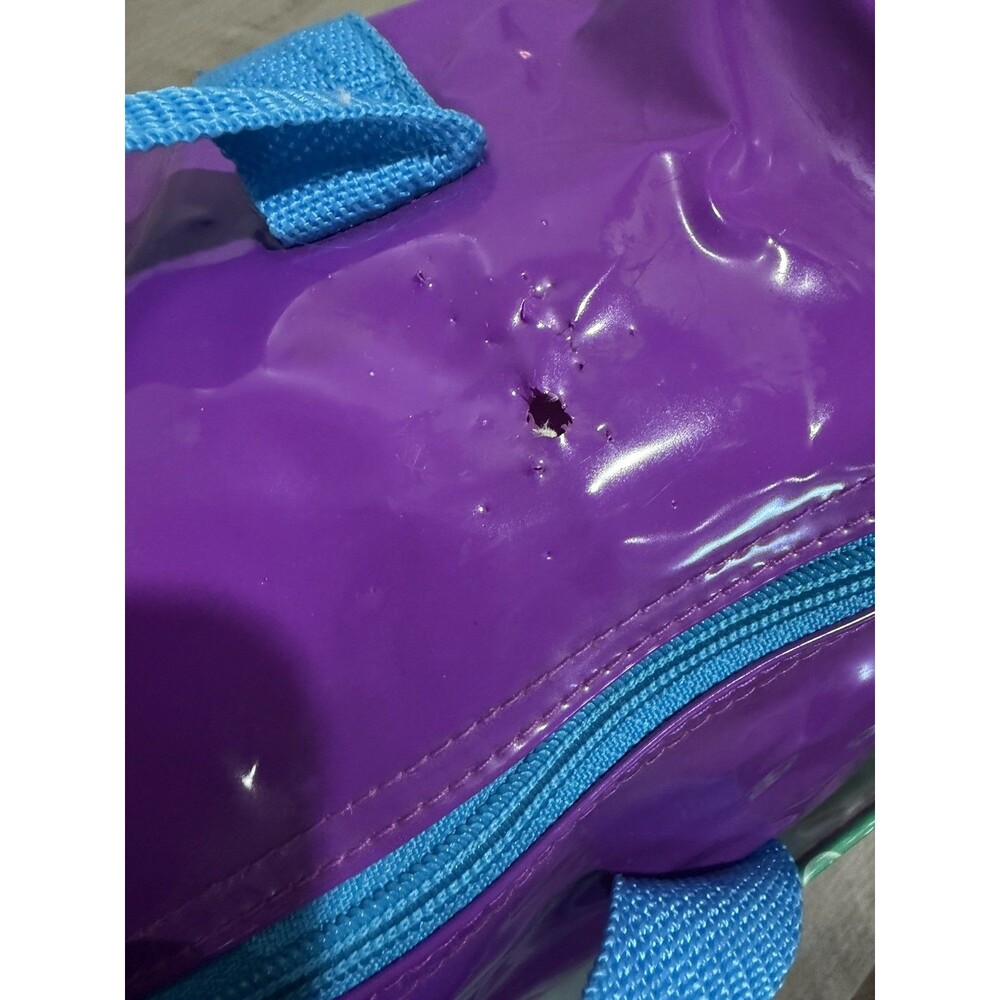 Vintage 1990s Lisa Frank Tropical Kissing Fish vinyl duffle bag RARE Rainbow - Picture 8 of 9